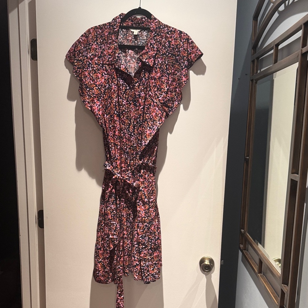 Terra & Sky Red and Black Floral Mini Dress